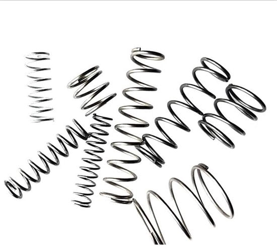Veri in acciaio inossidabile comprimibili - Spira di alluminio estensibile - 10 pezzi - Filo 0,6 mm - Adatto per elettronica e strumenti