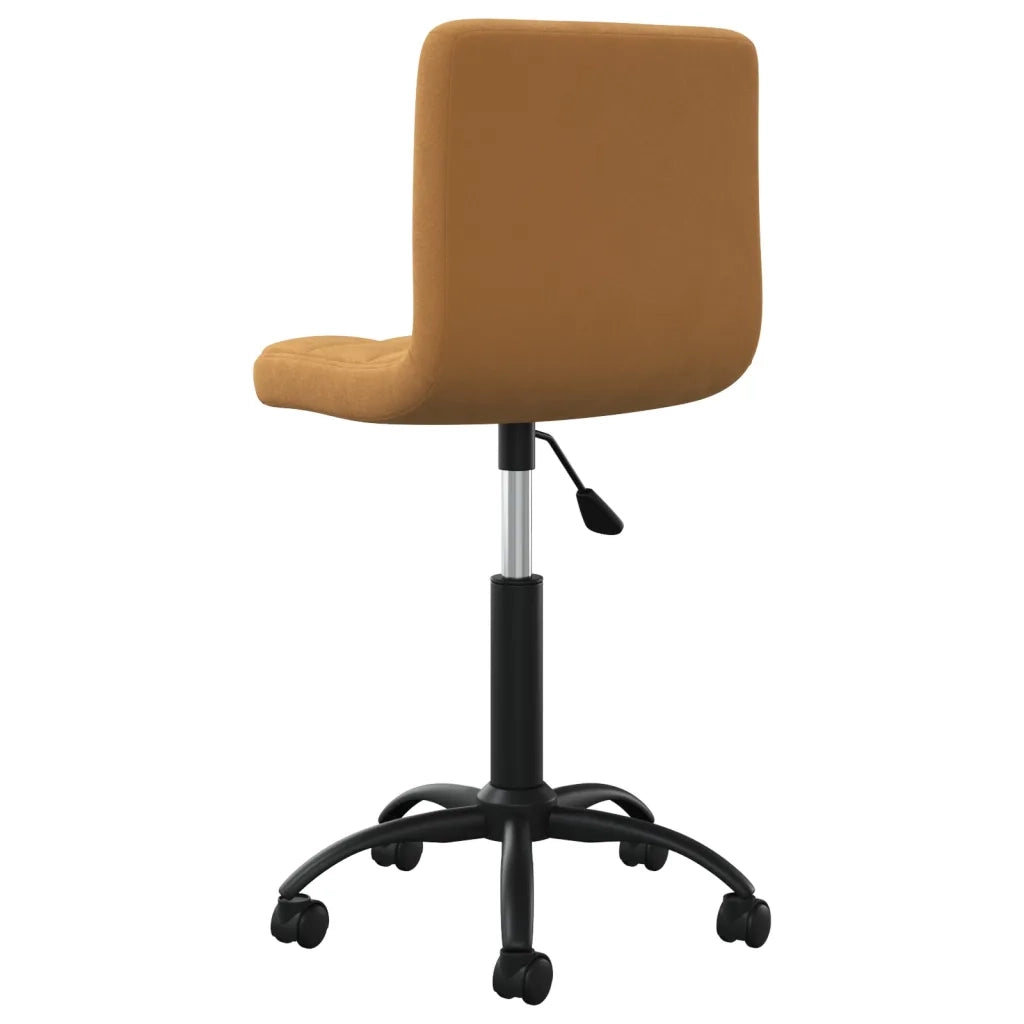 Sedia Girevole da Ufficio Marrone in Velluto 334354