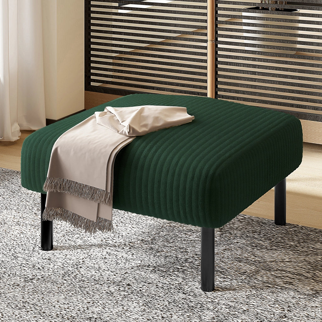 POUF 56x51x39 cm Tessuto cord Verde smeraldo