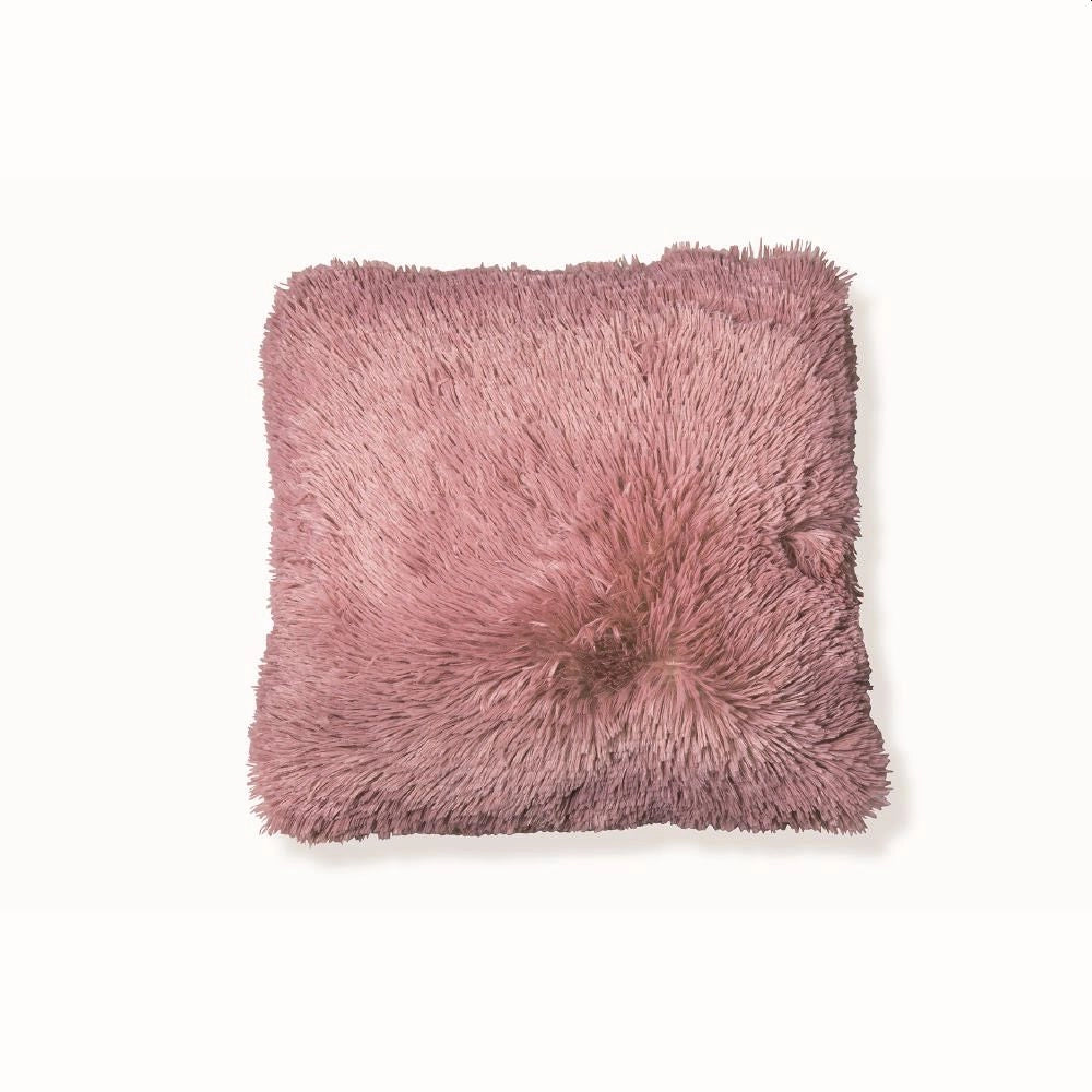 GLAM CUSCINO ARREDO IN ECOPELLICCIA 45X45 ROSA