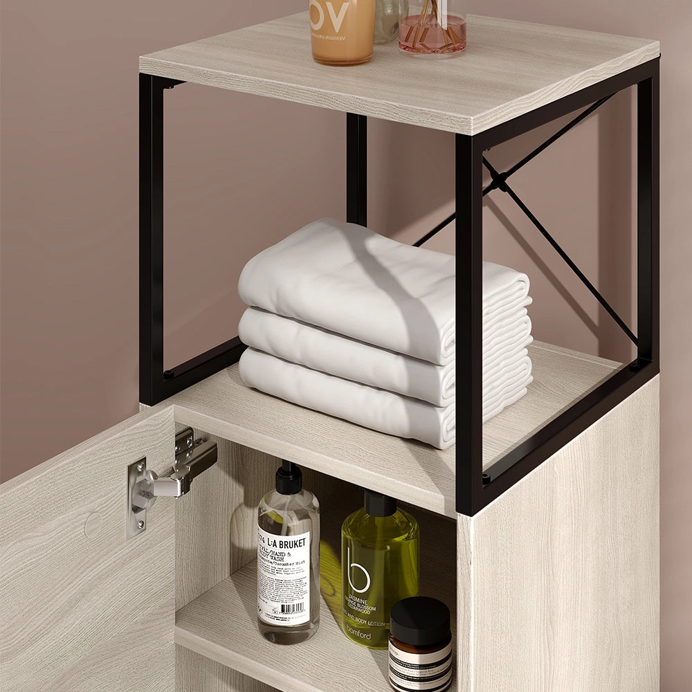 Vicco Mobiletto midi Quercia/nero 36 x 116.5 cm