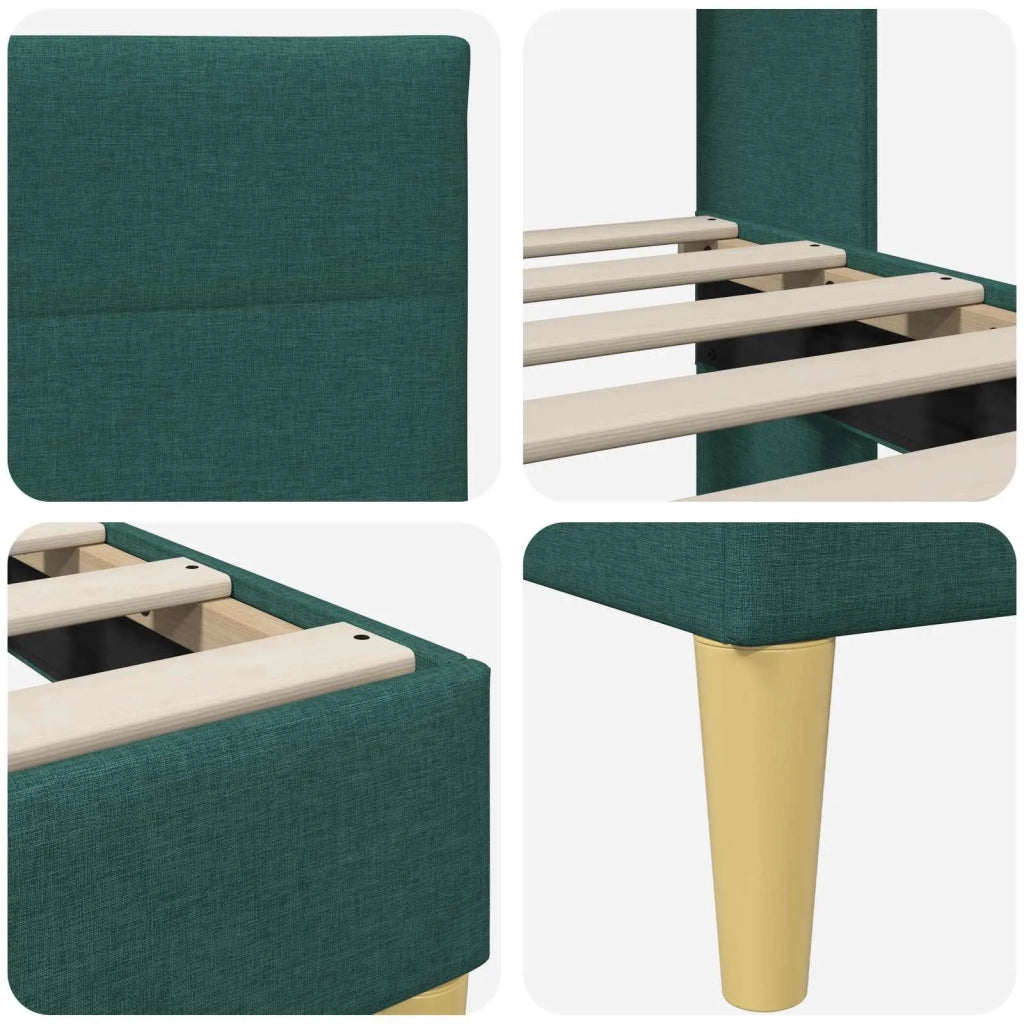 Struttura del letto Verde Scuro 160 x 200 cm Tessuto 42027597