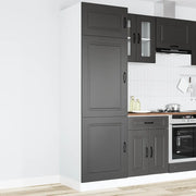 Armadio da Cucina Kalmar Nero in Legno Multistrato 853628