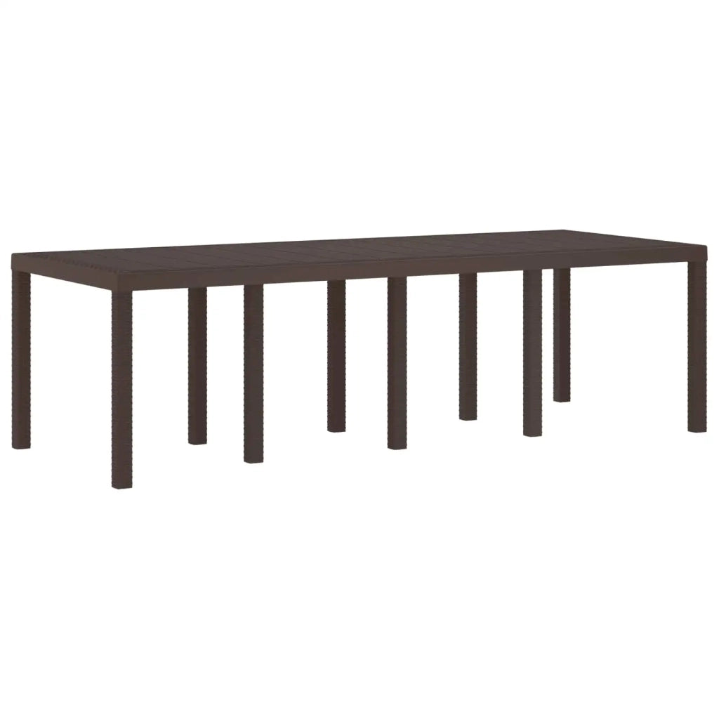Set da Pranzo per Giardino 11 pcs Marrone Polipropilene
