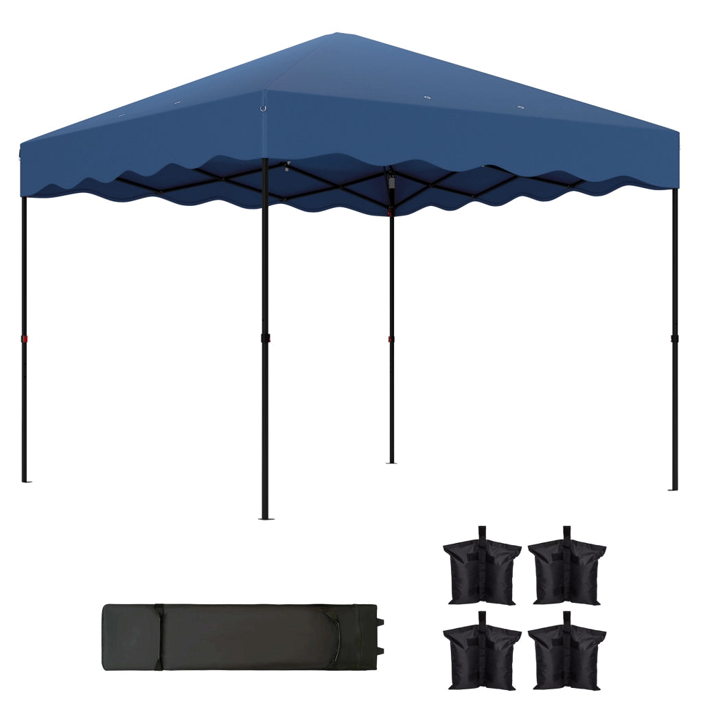 Tenda da Giardino Pieghevole ¨C Minimal ¨C Blu Scuro 3x3m