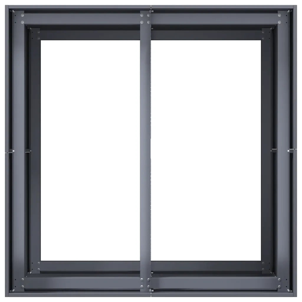 Fioriera Antracite 80x80x80 cm in Acciaio