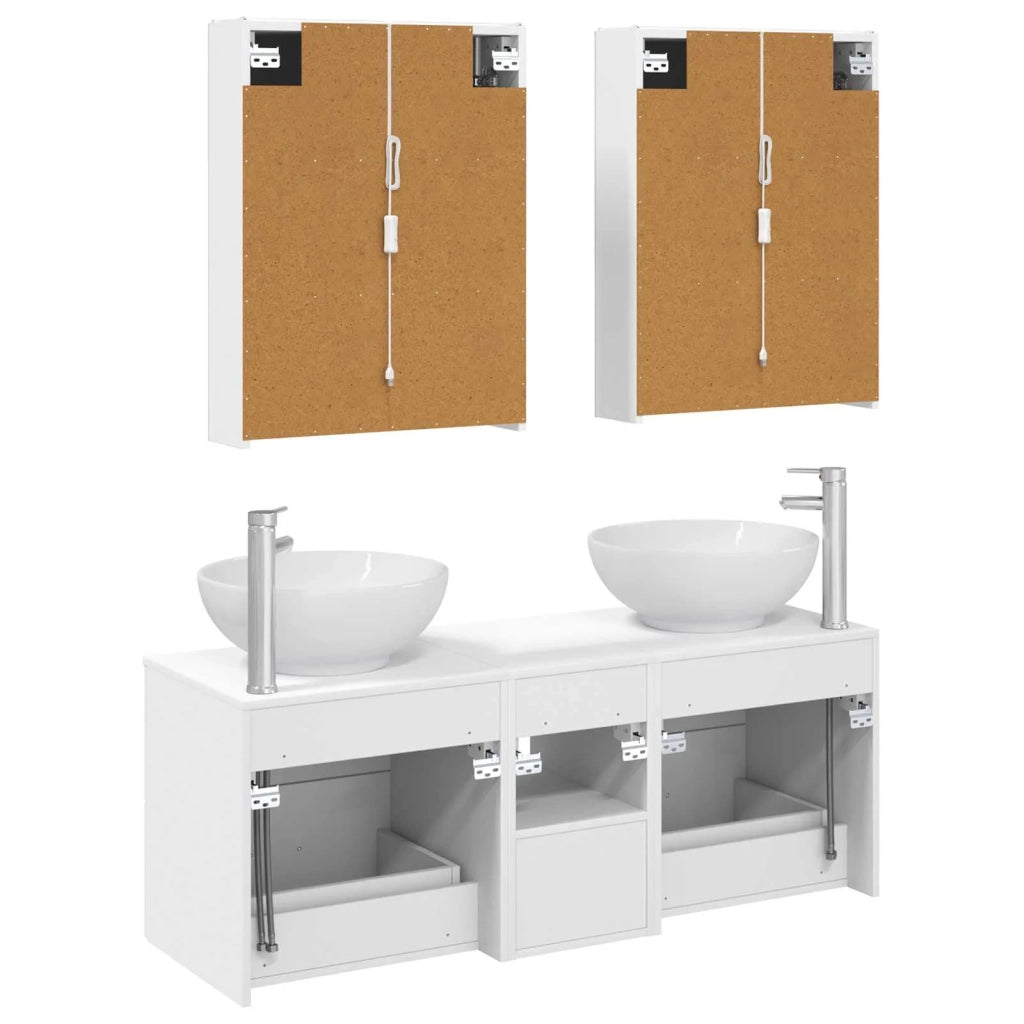 Set di mobili per il bagno 5 pz Bianco 3406967