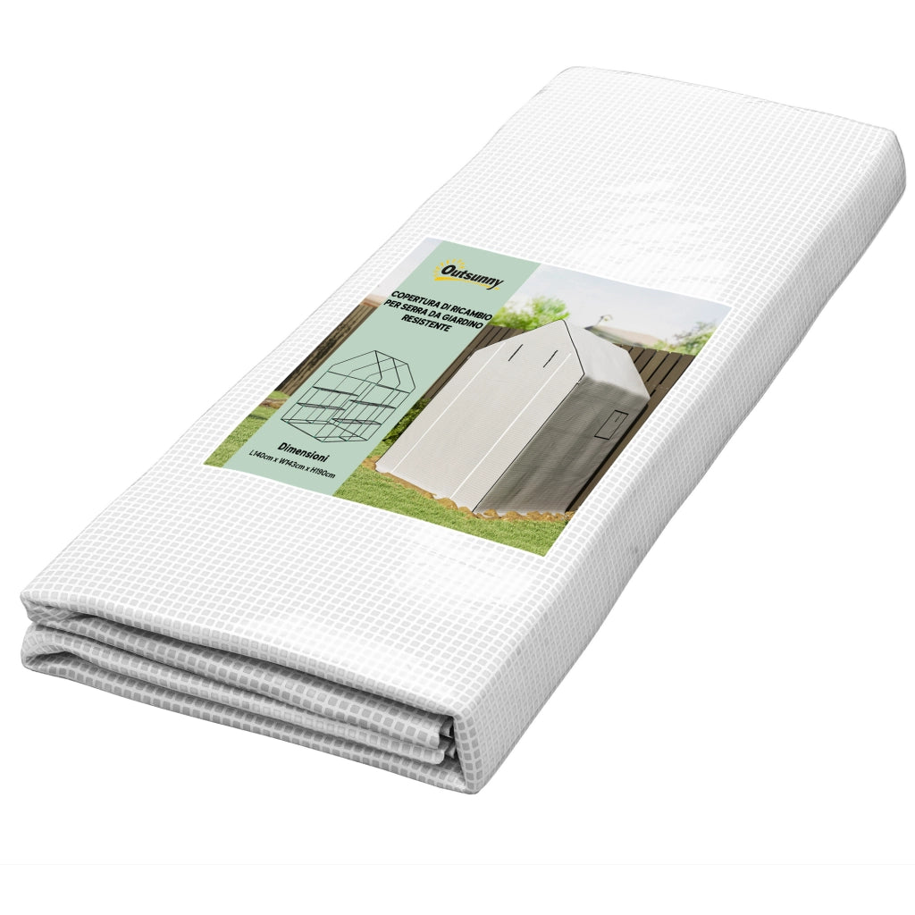Copertura per Serra da Giardino ¨C Xylo ¨C Bianco con Porta e Finestre 140x143x190cm