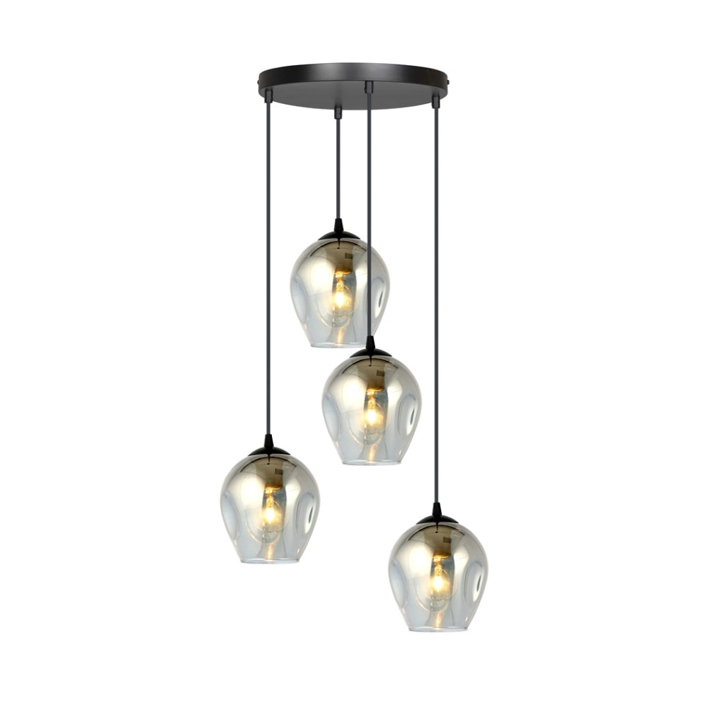 Lampadario Emibig ISTAR Premium 4xE27 in nero grafite