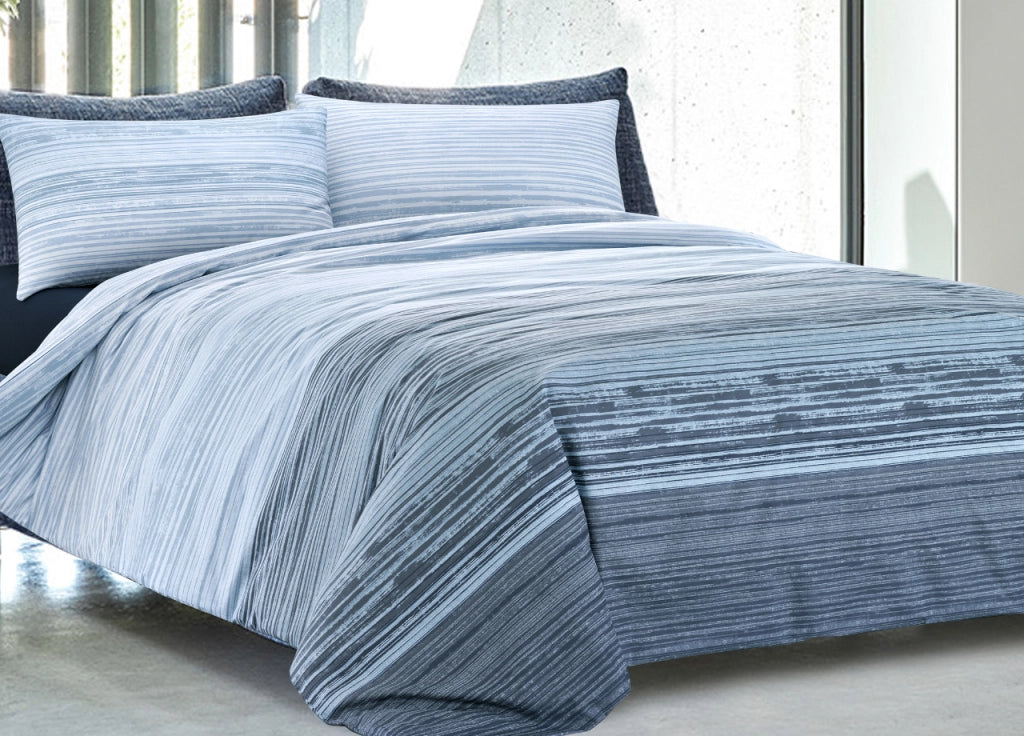 Copripiumino Sacco Piumone 100% Cotone Made In Italy Disegno Padel - Matrimoniale - Blu