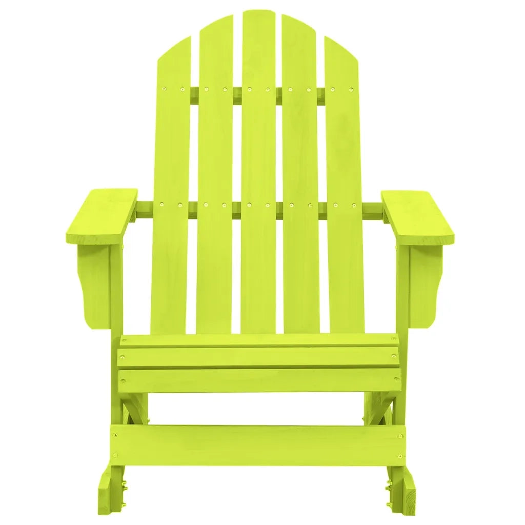 Sedia a Dondolo Giardino | Sedie da Esterno Adirondack in Legno di Abete Verde