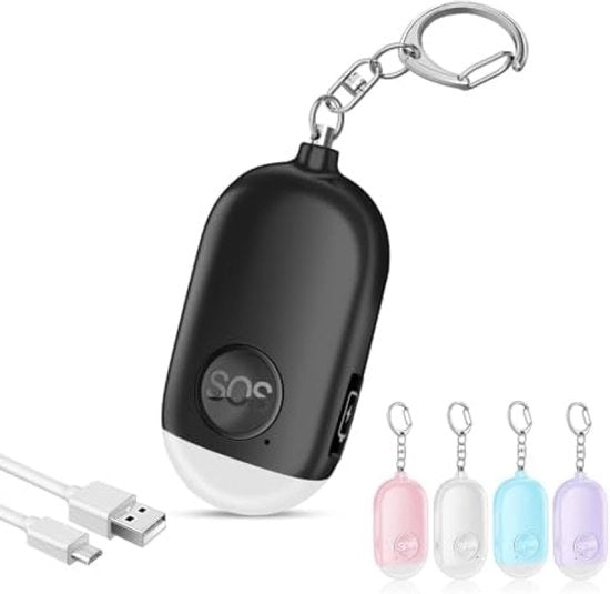 Alarme di sicurezza portatile con torcia integrata