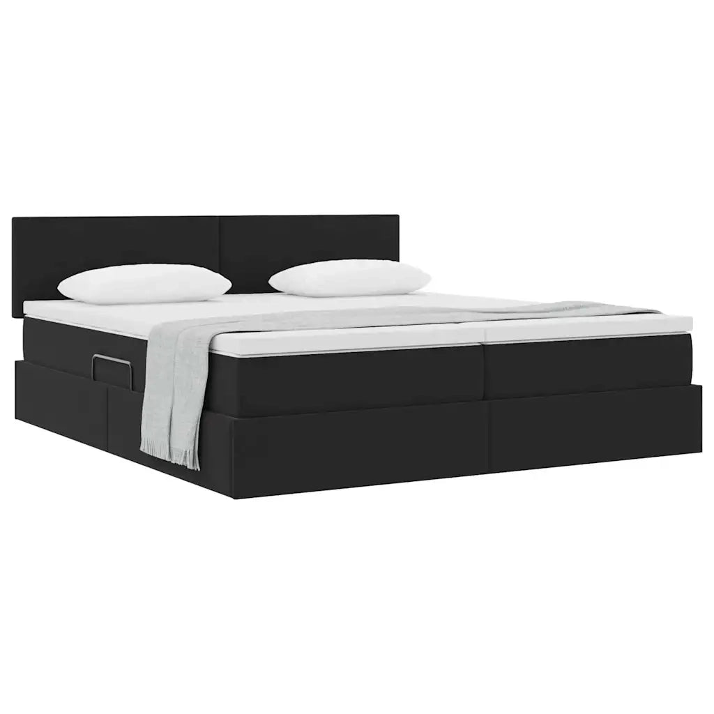 Letto con Contenitore con materasso Nero 90 x 200 cm
