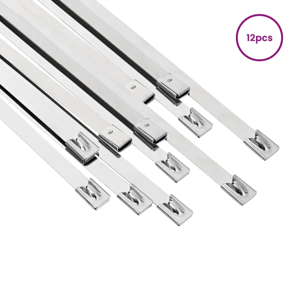 Fascetta per Cavi 12 pz 7,9 x 400 mm Argento 42029384