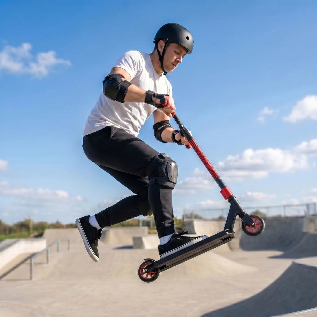 Monopattino Freestyle per Trick ¨C Xylo ¨C Cuscinetti ABEC-9 Ruote 120mm Rosso