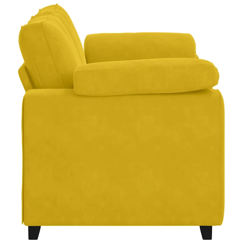 Divano Divanetto-Sofa Giallo 120 cm in Velluto