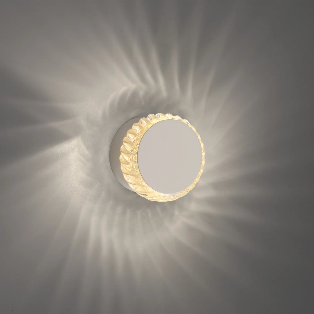 Applique moderna rotonda bianca LED 5W JustLight IGO
