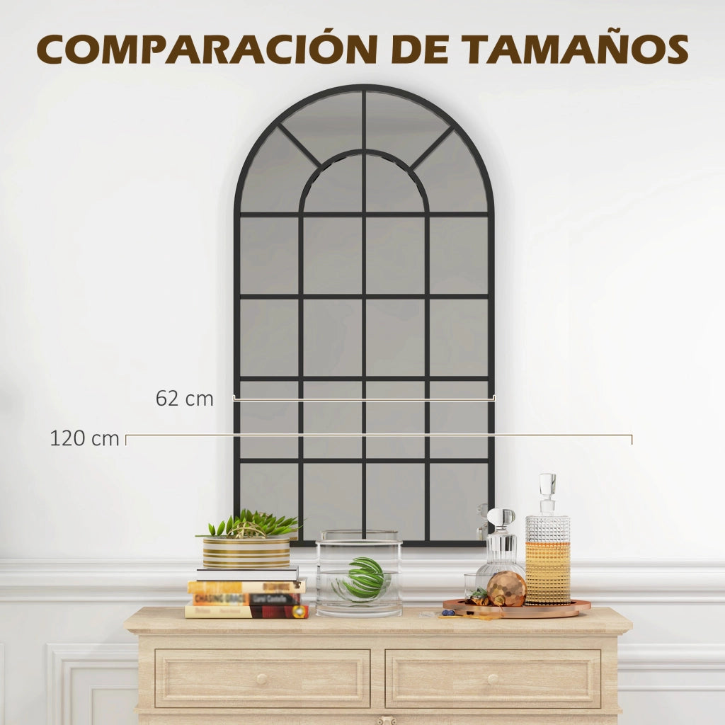 Specchio Decorativo da Parete Moderno ¨C Minimal ¨C Nero 65x110 cm