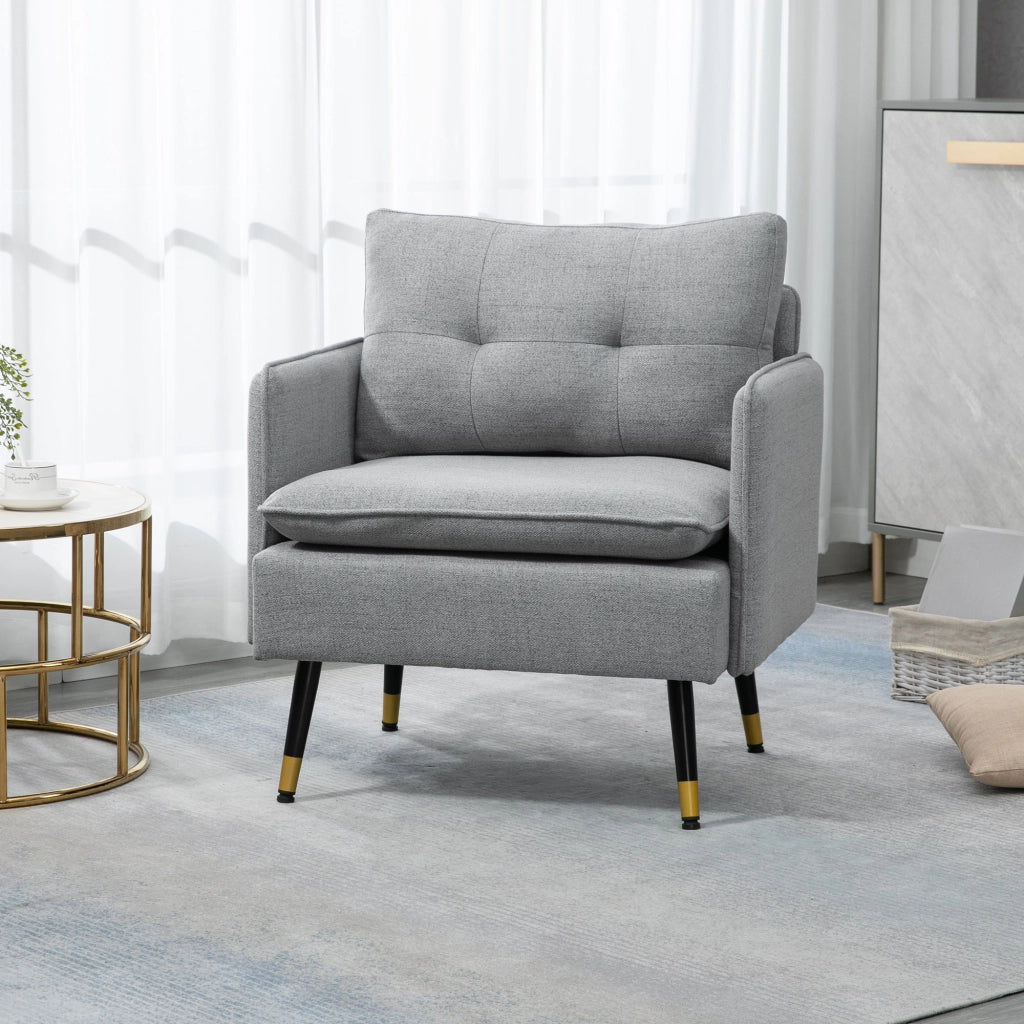 Poltrona Moderna con Braccioli ¨C Minimal ¨C Grigio 76x68x80 cm