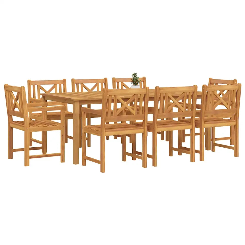 Set da Pranzo per Giardino 9 pcs Marrone 3375655