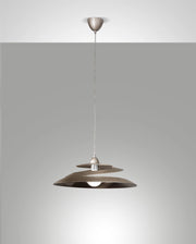Lampada a Sospensione Aragon in Metallo e Vetro Bronzo, Attacco E27 60W, Design Moderno ed Elegante per Interni IP20, Diametro 53 cm