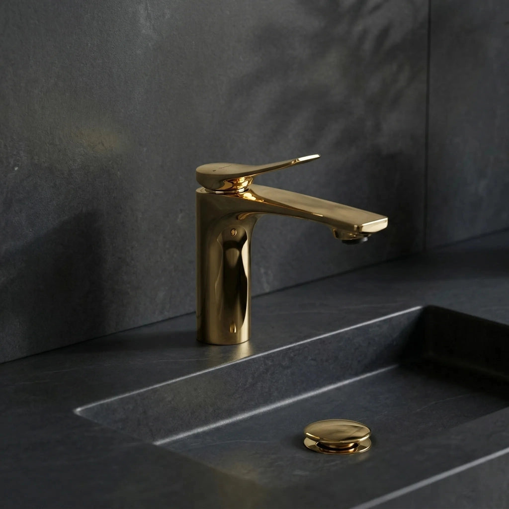 Rubinetto Per Lavabo Premium Rea Vision Gold Low