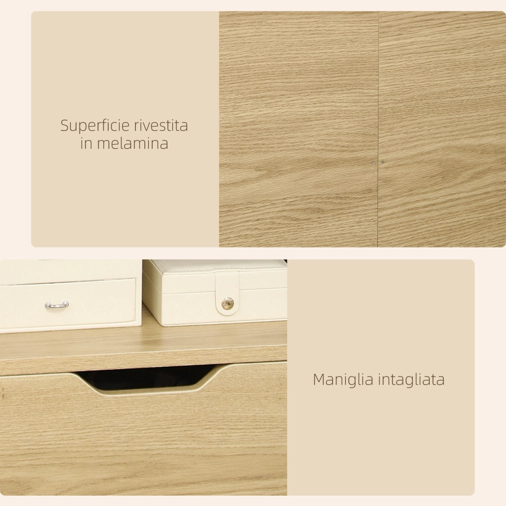 Comodino con cassetto e ripiani ¨C Xylo ¨C Truciolato 45x35x73 cm