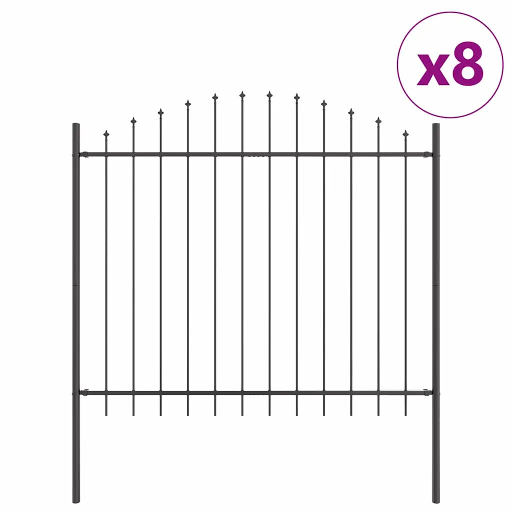 Recinzione per Giardino 8 pcs Grigio 170 x 190 cm