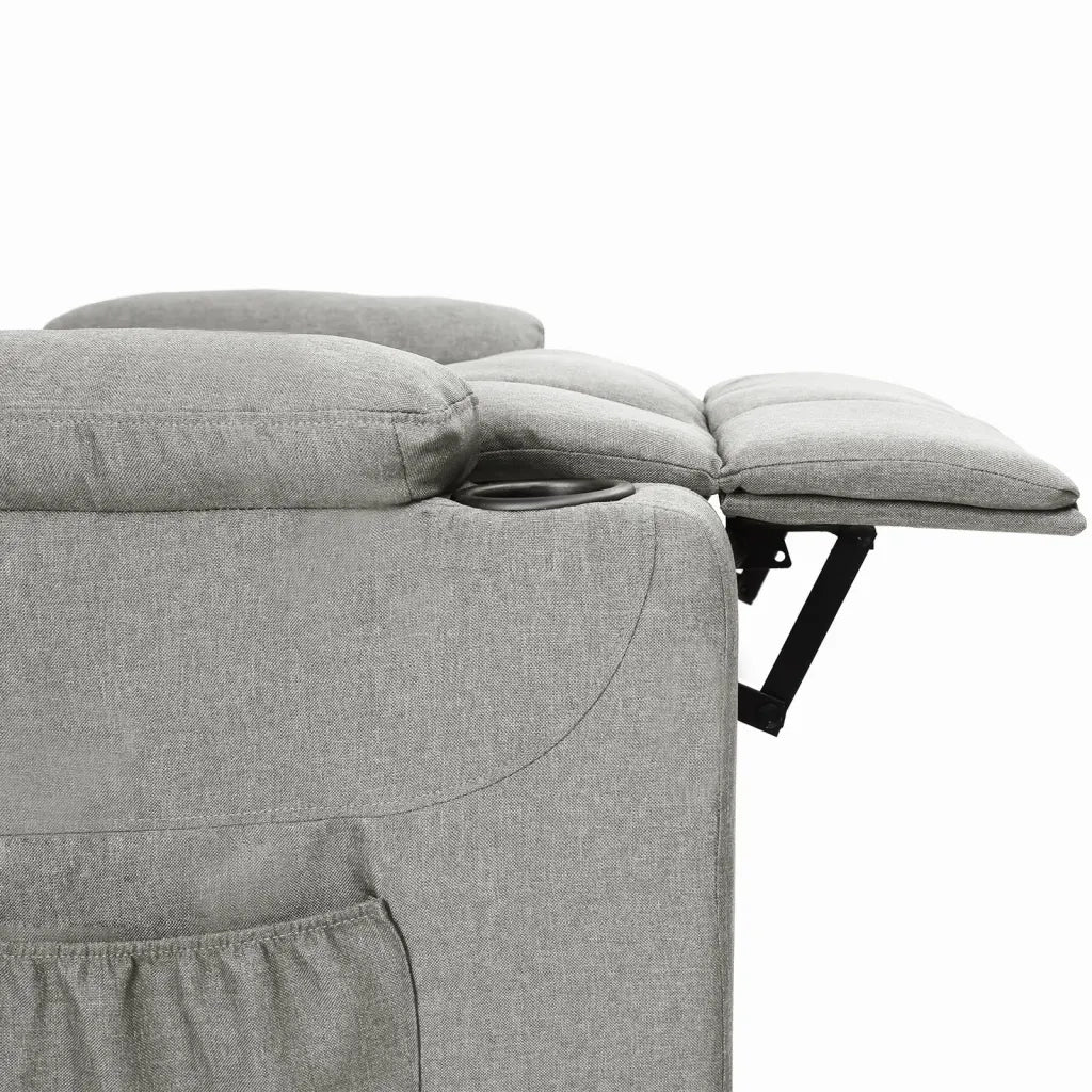 Poltrona Reclinabile in Tessuto Grigio Chiaro 339082