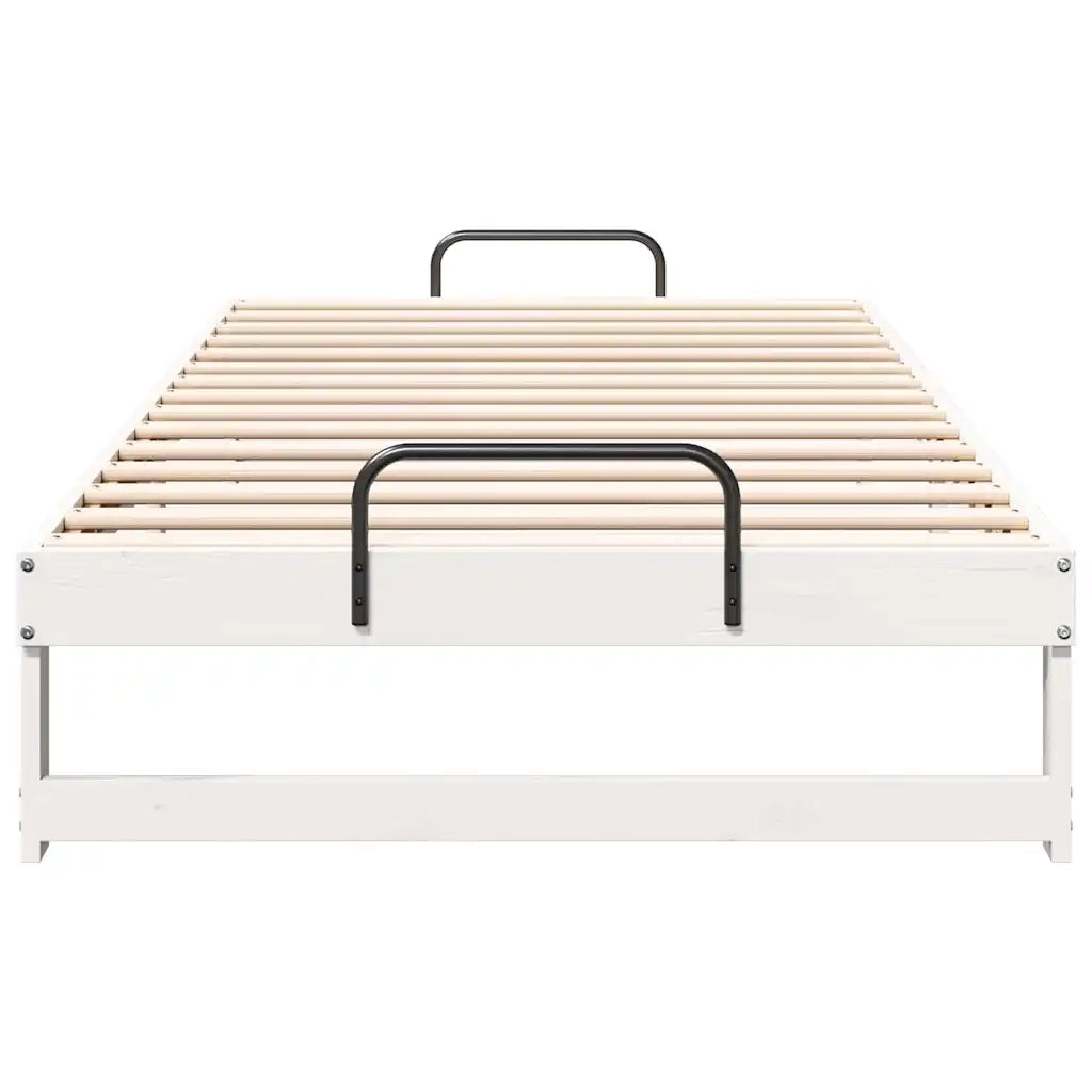 Struttura del letto-Giroletto-Rete del Letto Bianco 100 x 210 cm Pino massello 584858