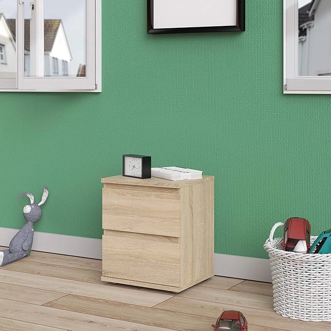 COMODINO 2 CASSETTI 40X34X48H CM NOVA 71092/AKAK