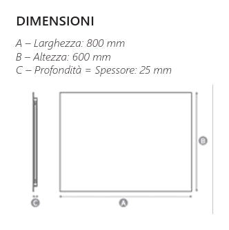 Specchio illuminazione led cm 80x60 mod. L208