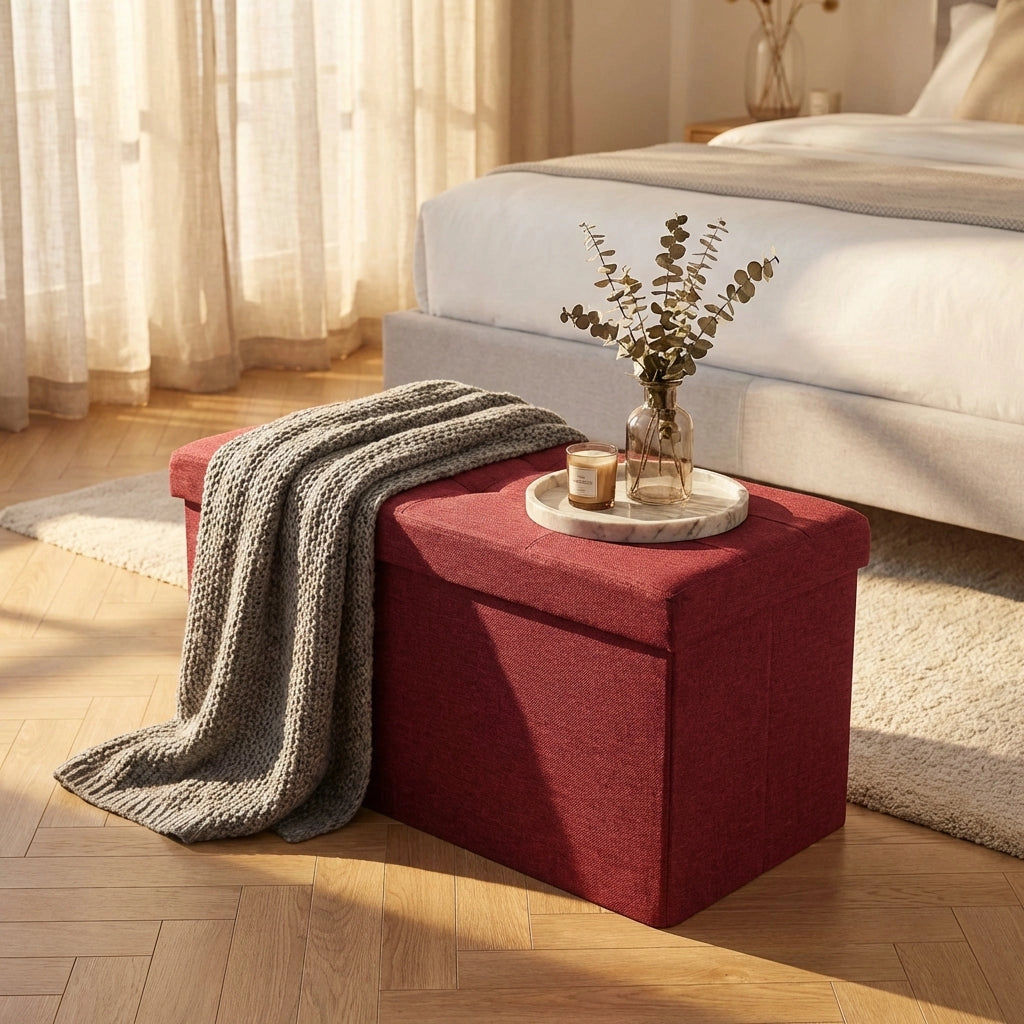 Pouf contenitore in stoffa -  NADIA