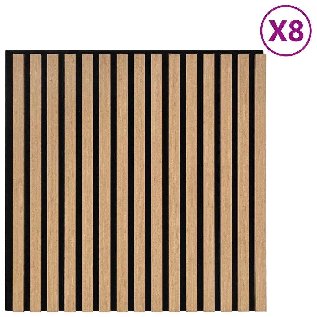 Pannelli da parete 8 pcs Naturale 60,5 x 60 cm 42046451