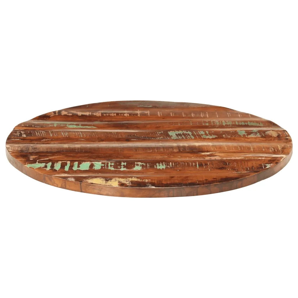 Piano per Tavolo Ø 70x2,5 cm Rotondo Legno Massello di Recupero 370027