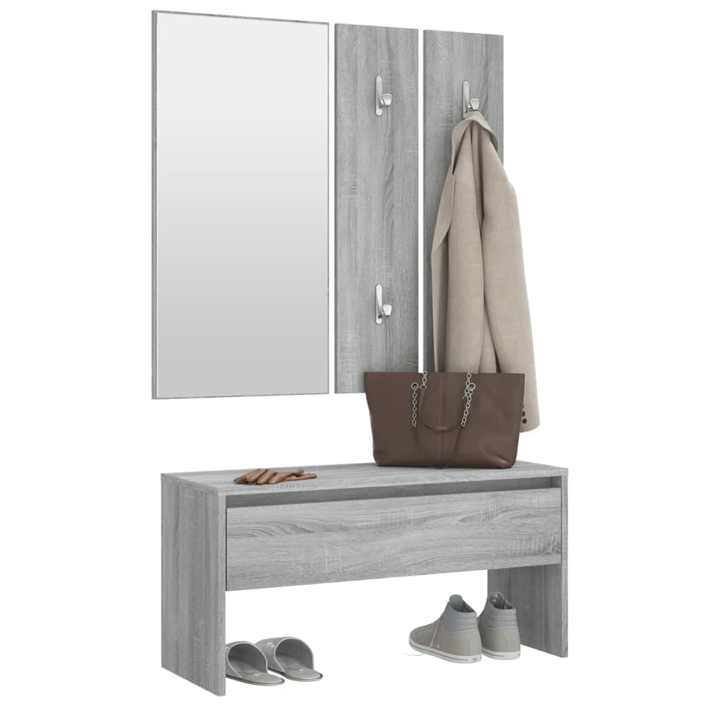 Set di mobili da ingresso in legno ingegnerizzato Sonoma grigio 02_0010787