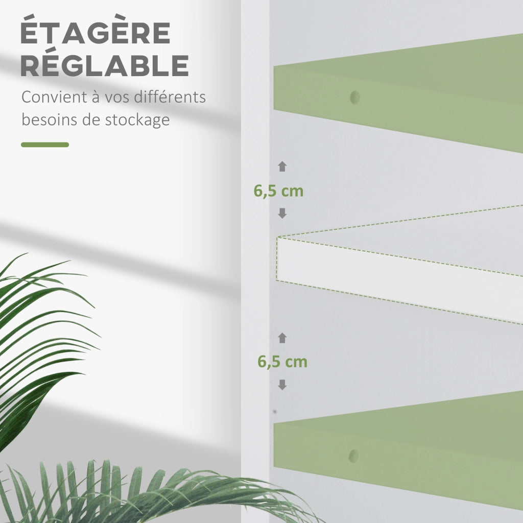 Libreria scaffale mobile con ripiani regolabili ¨C Minimal ¨C bianco 60x24x63