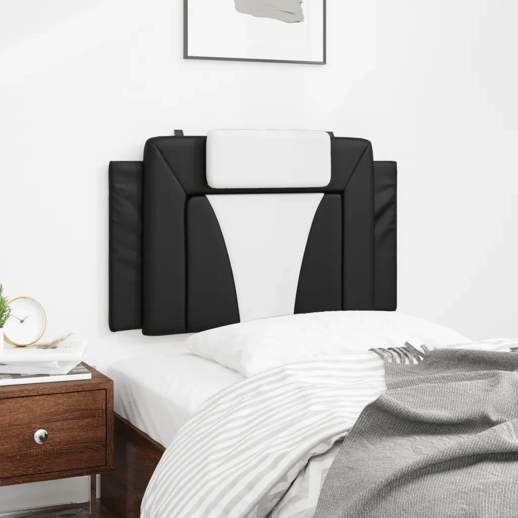Cuscino Testiera Viana Nero e Bianco 80 cm in Similpelle 374765