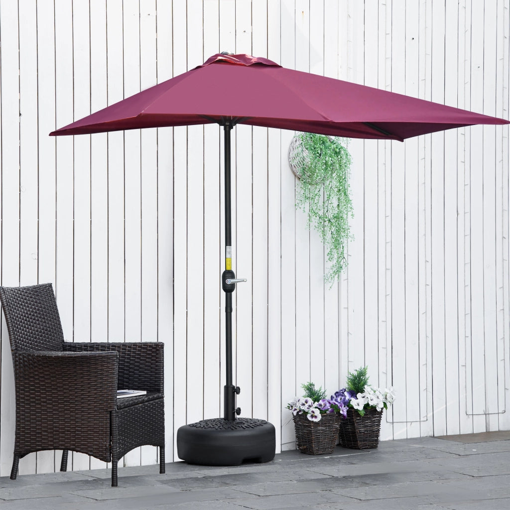 Supporto per Ombrellone Semicircolare ¨C Minimal ¨C Nero