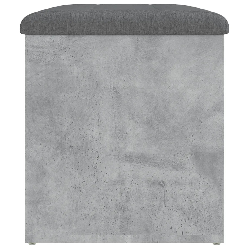 Panca Portaoggetti Grigio Cemento 62x42x45 cm Legno Multistrato