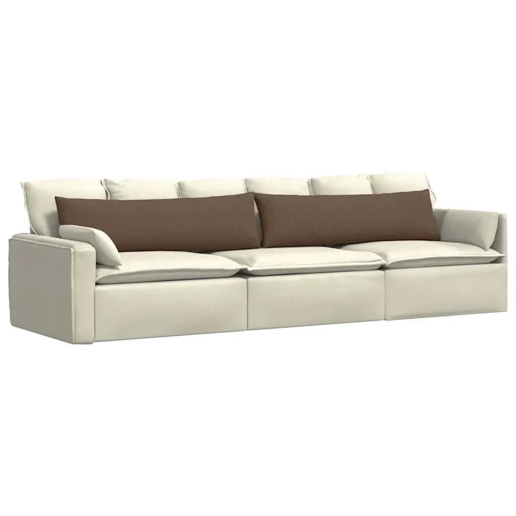 Cuscini da Divano 2 pz-Set di 2 Cuscini per Sofa Marrone 145 x 40 cm Tessuto