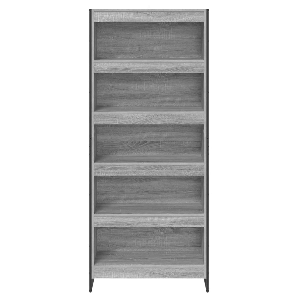 Armadio per Libri 2 pcs Grigio Sonoma 80 x 30 x 155 cm