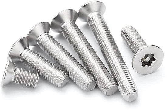 Serie di viti a Torx in acciaio inossidabile - 10 pezzi - M6x50mm - 304 acciaio inossidabile - resistente alla corrosione - viti di fissaggio