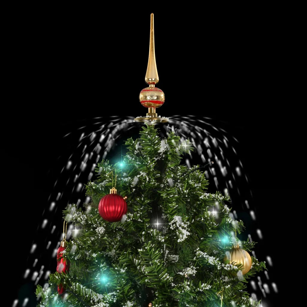 Albero di Natale con Neve e Base a Ombrellone Verde 170 cm 284335