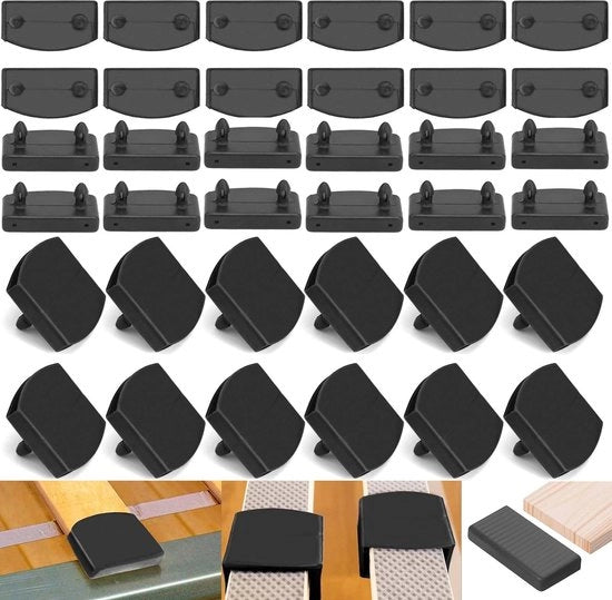 Set di sostituzione per lastre di 36 - Cappucci in plastica - Supporti centrali - Viti di sostituzione - Solida e duratura - Maggiore stabilità - Supporti per lastre di fondo