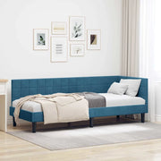 Cornice del letto ad angolo Blu 80 cm x 200 cm Velluto 42016407