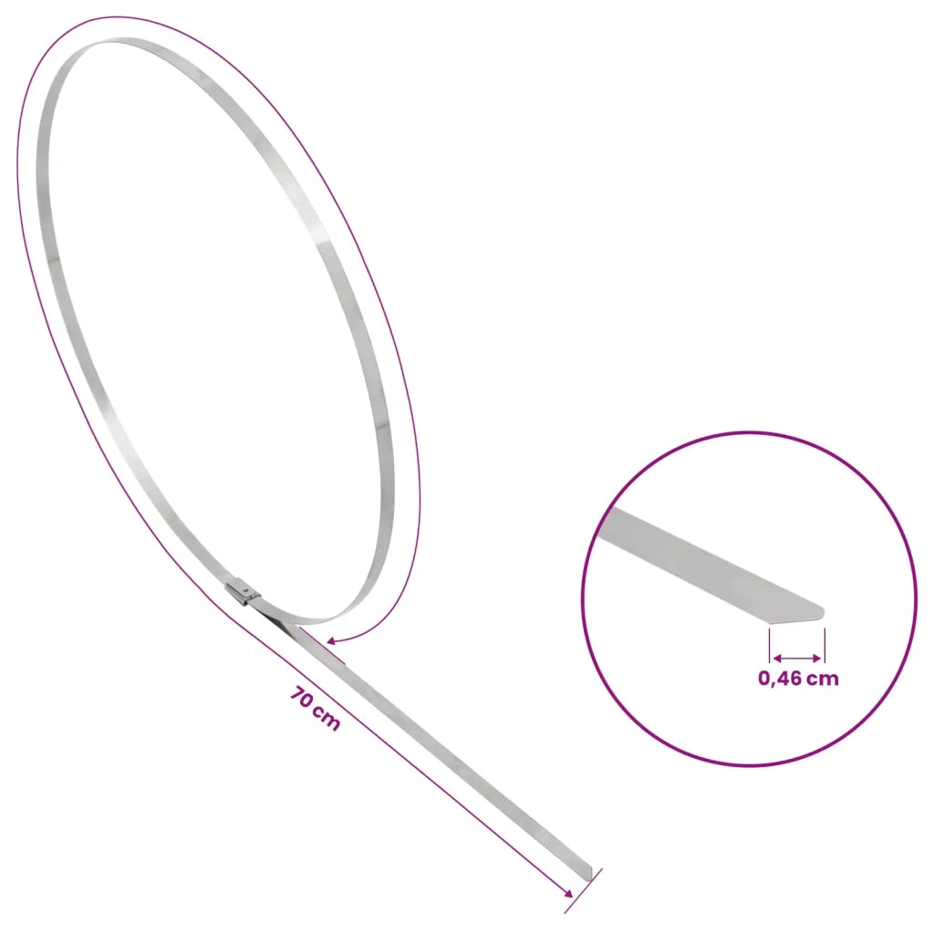 Fascetta per Cavi 12 pz 4,6 x 700 mm Argento 42029336
