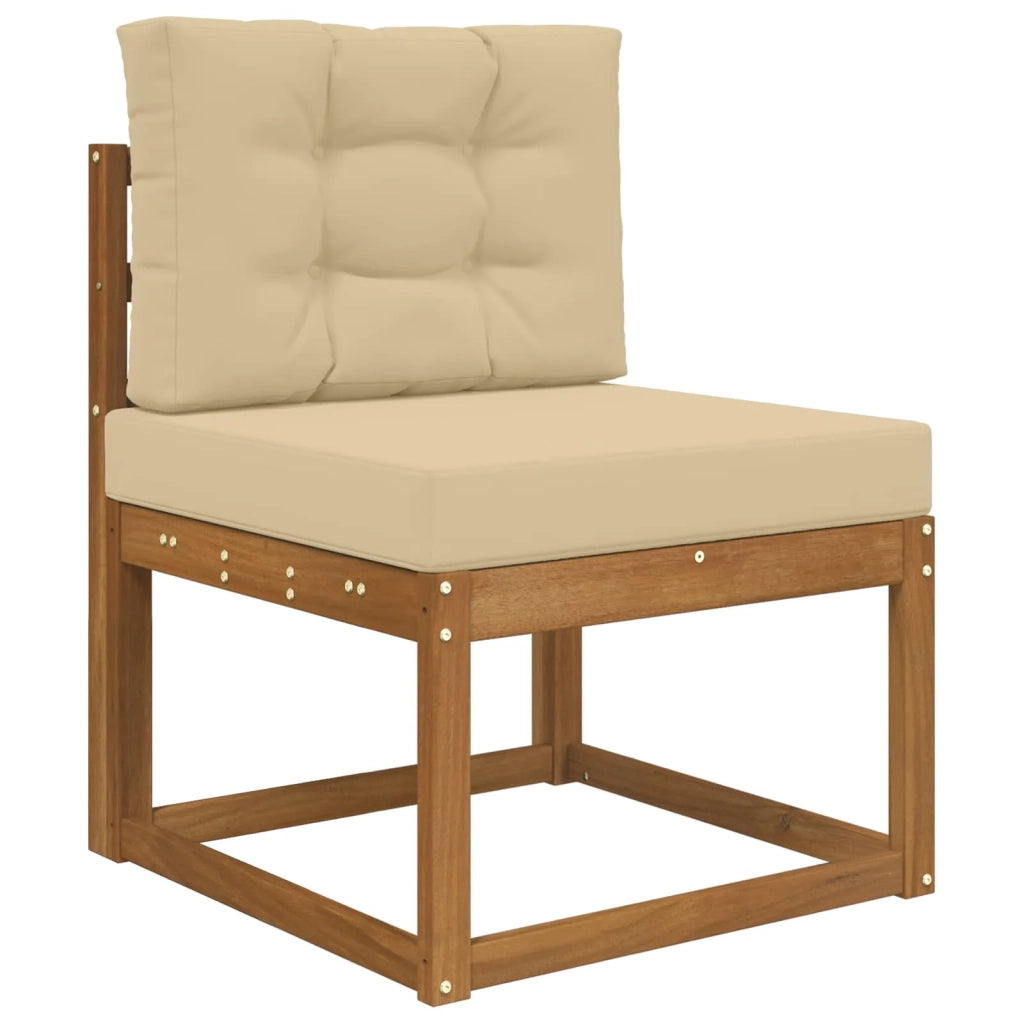 Cuscino per divano da esterno 2 pz | Cuscini per sedie Beige Poliestere