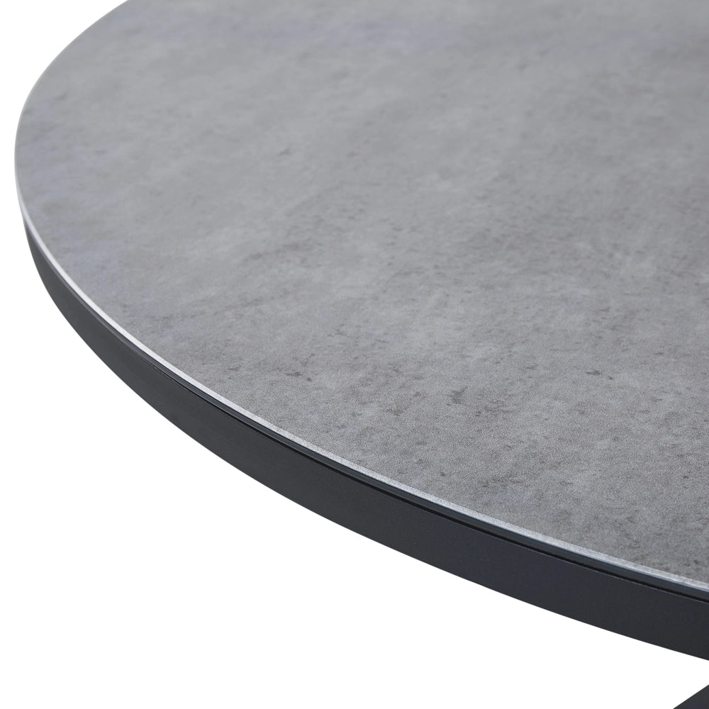 Tavolo da giardino in alluminio e vetro nero e grigio ⌀ 120 cm