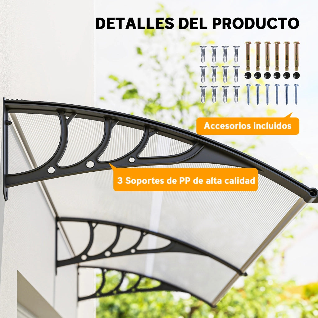 Tettoia per Esterni con Policarbonato ¨C Minimal ¨C 195x75 cm